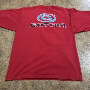 Vintage Gotcha T Shirt Size Xl Surf Red Quicksilver Billabong Skater